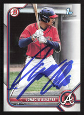 Nacho Ignacio Alvarez Atlanta Braves Signed 2022 Bowman Draft Paper  #BD-125 1
