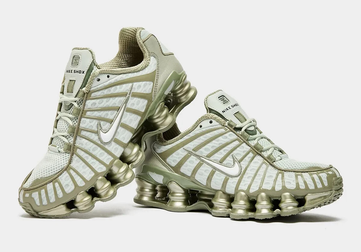靴 Nike Women's Shox TL Light Army NEW Nike Shox TL 'Light Silver/Light Army' | Women Sizes 6