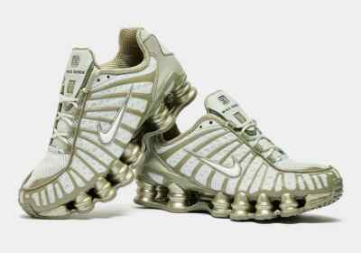 靴 W NIKE SHOX TL AR3566-003 W US7 24cm Nike Women's Shox TL 'Metallic Silver' (AR3566-003