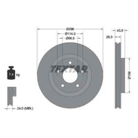 Textar 2X Bremsscheibe 92167405