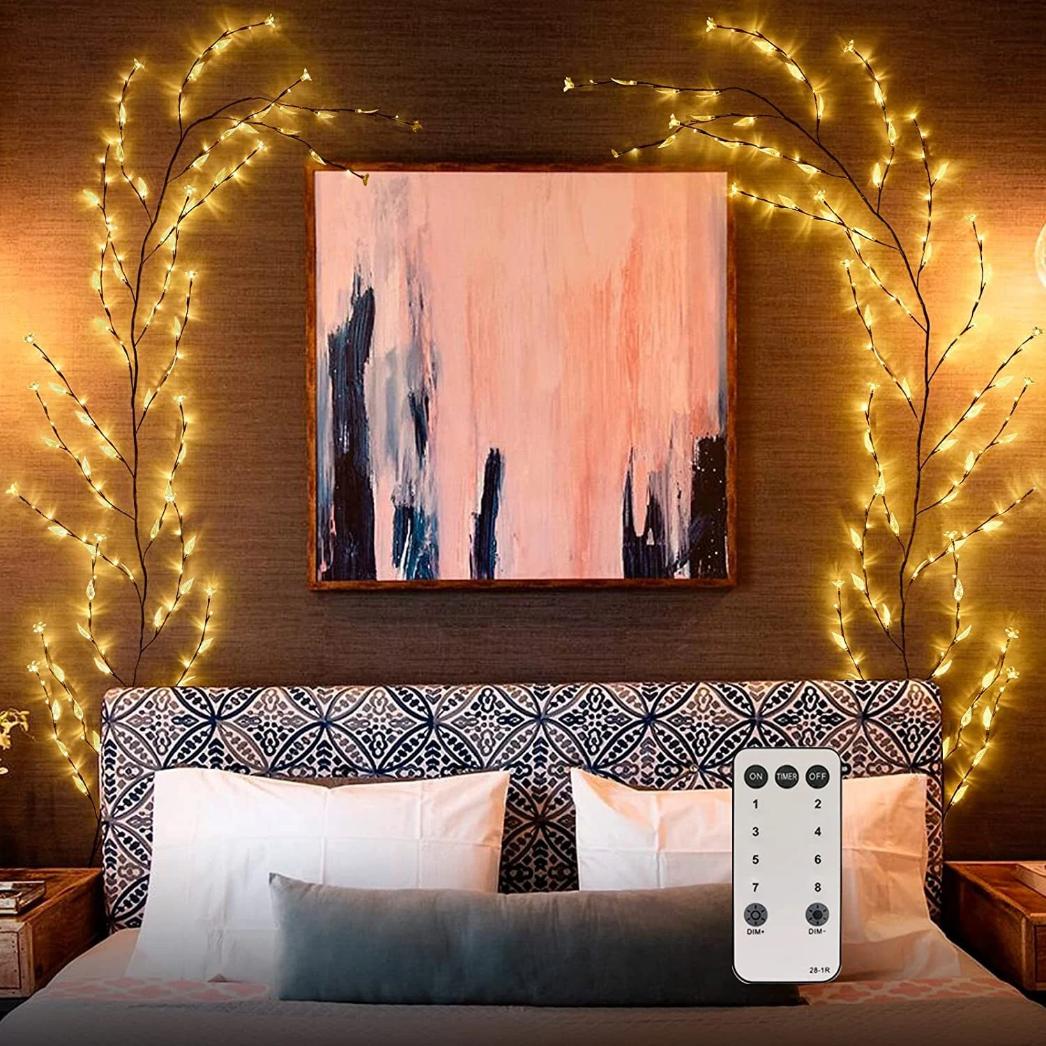 Bedroom Vine Lights with Remote Control - Christmas Decoration 9FT 160 LEDs
Opens in a new window or
