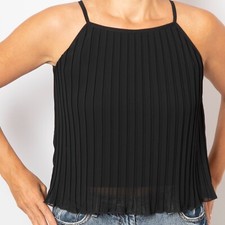 INTIMISSIMI Pleated Black Camisole Tank Top Party Wear Size S