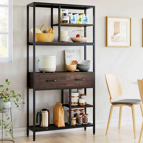 BüCherregal Holz Standregal BüCherschrank Raumteiler BüRoregal 180Cm Industrie-image