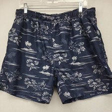 OP Men's Shorts Blue Large L Swim Trunks Board Surf Beach Lined Casual