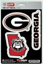 Georgia Bulldogs ProMark Die-Cut Decal Stickers 3 Pack
