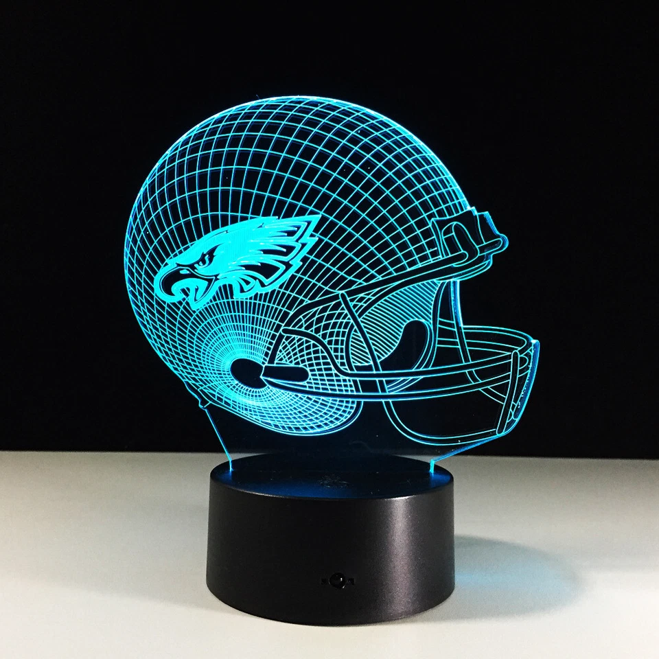 Philadelphia Eagles Carson Wentz Jalen Hurts Lámpara de Luz LED Regalo Coleccionable Foto 3 de 4