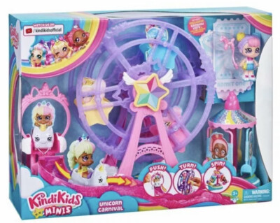 Kindi Kids Minis Collectible FERRIS WHEEL w/ Rainbow Kate UNICORN CARNIVAL NEW