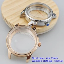 33MM 316L Steel Watch Case Modified Mechanical Watch Accessory for NH35 Movement
