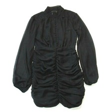 NWoT House of Harlow 1960 Ruched Mini in Black Metallic Pinstripe Dress 8