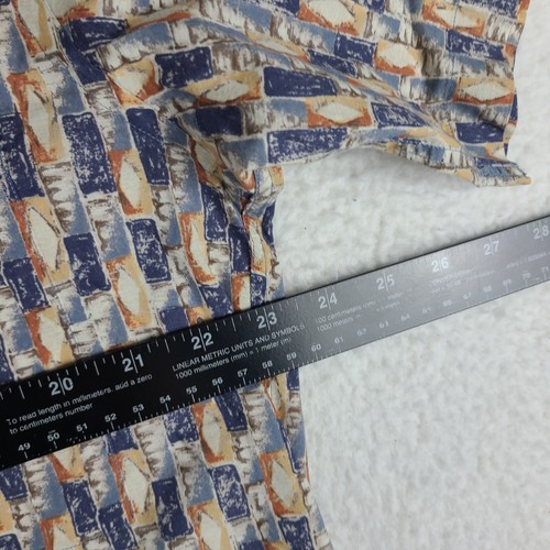 Burma Bibas Shirt Mens Medium Blue Geometric Aztec Casual Hawaiian Button Up - Picture 5 of 9