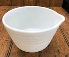 Vintage Pyrex #7 Hamilton Beach White Milk Glass Ribbed Mixing Bowl w/Spout