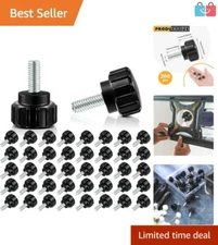 Versatile M4 Round Head Knurled Screw Knobs - 200 Count Carbon Steel Fasteners