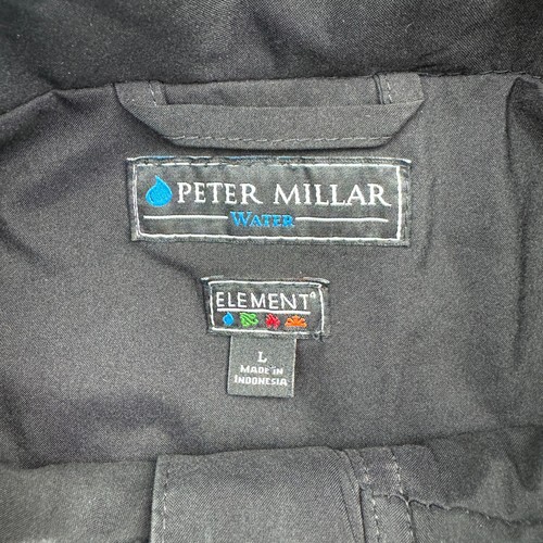 Peter Millar Element 4 Water Jacket Mens L Black Mesh Lined Windbreaker Full Zip - Picture 10 of 14
