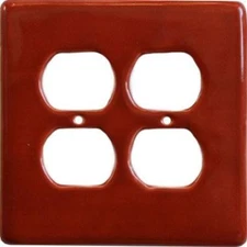 TalaMex Mexican Ceramic Wall Plate Terracotta Double Outlet