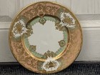 Nueva placa de gabinete con cresta incrustada de oro pesado De Lamerie China 10,75"