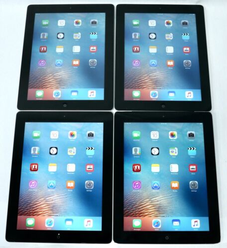 LOT de 4 Apple iPad (iPad 2 (3) & iPad 3 (1) avec WiFi + Verizon sans fil) - LIRE - Photo 1/2