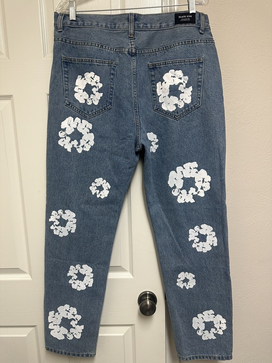 Jeans Skinny Bebe Imprimé Fleurs Abstrait – Taille 26, Coupe Cheville, Style Artistique