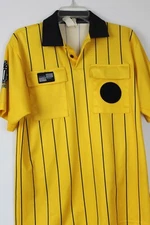 Official Sports Intl Soccer Referee Shirt Small Yellow and Black