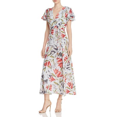 cadencia crepe floral maxi dress