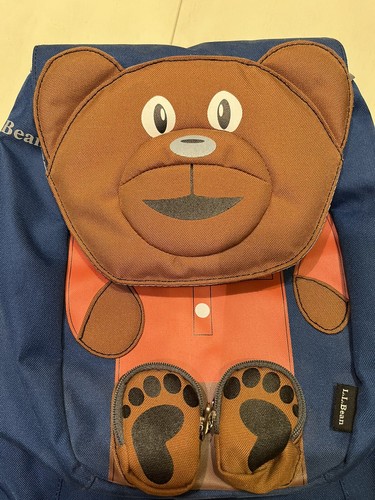 LL Bean Bear Toddler Backpack Blue 