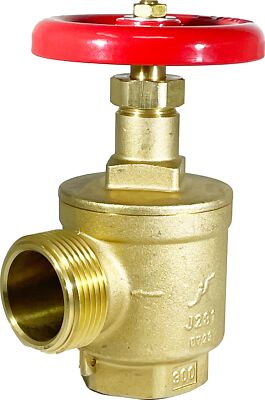 Brass Angle Hose Valve 2.5'' M NST x F NPT   UL/FM