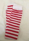 Red And White Stripe Striped Stockings Over The Knee Sock Thigh High Stripey