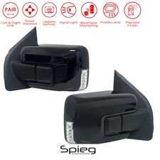 PAIR Side Mirror for 2021-2025 FORD F150 BSM Power Heated Signal Puddle Lamp