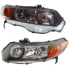For 2006-2007 Honda Civic Headlight Assembly Pair,Driver and Passenger Side