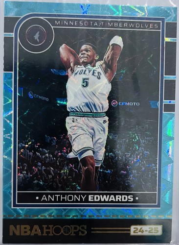 2024-25 Panini NBA Hoops Anthony Edwards Teal Explosion #181 Timberwolves