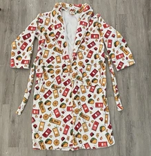 Taco Bell Robe Hot Sauce Crunchwrap Logo All Over Burrito Print Official Merch