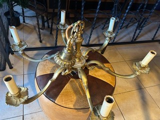 Altarleuchter Messing ca. 80 cm Durchmesser/ sehr alt und schwer