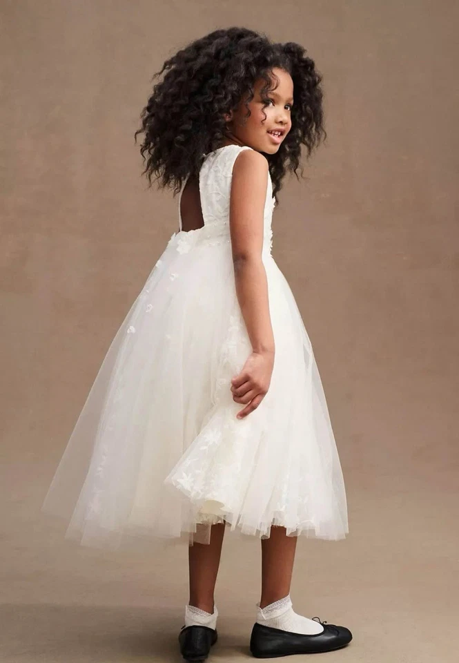 Vestido Anthropologie Princesa Daliana Jessie Cuentas Floral Tul Niña Flor 10 Foto 2 de 4