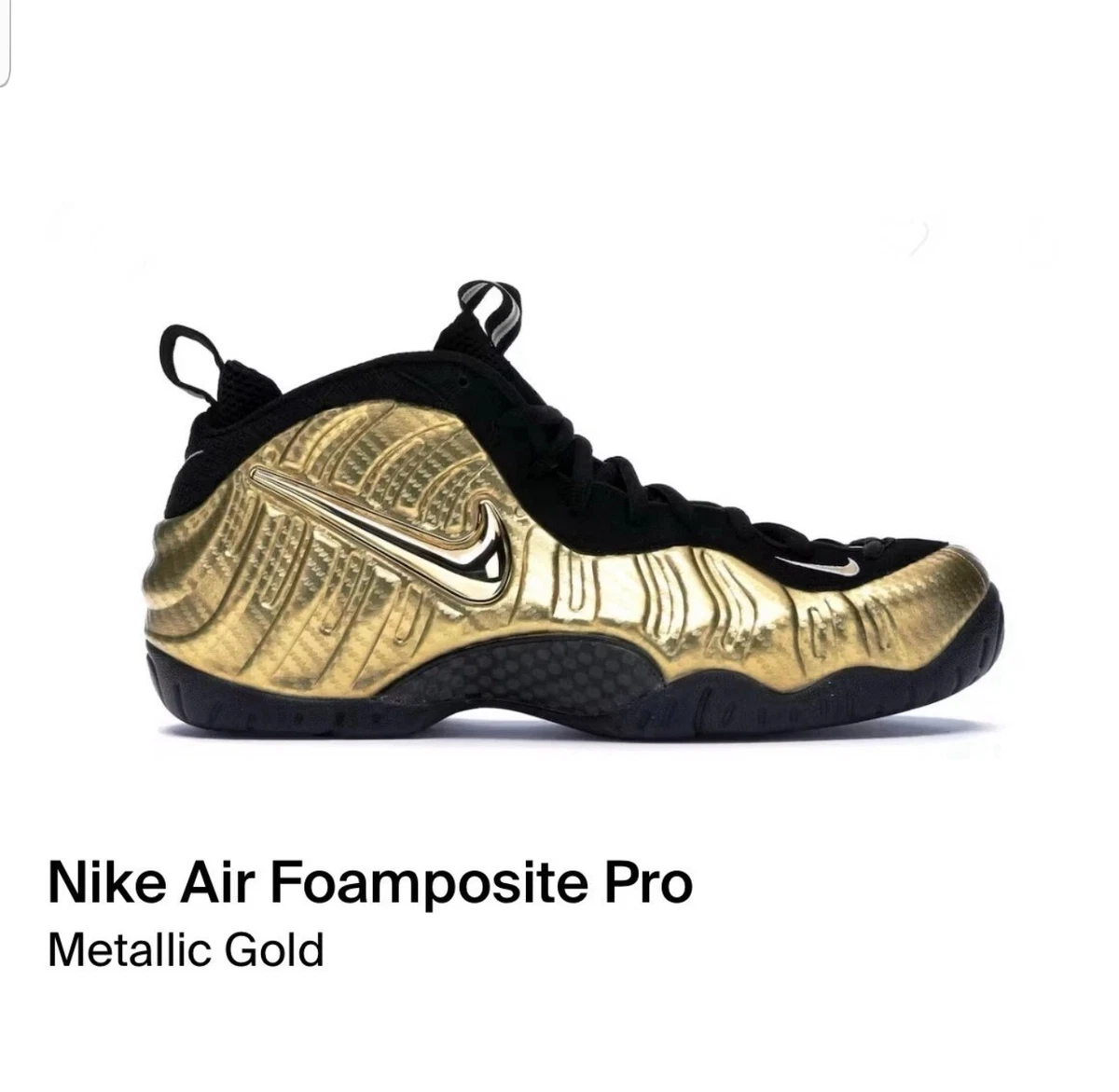 Nike Air Foamposite Pro Metallic Gold for Sale | Authenticity