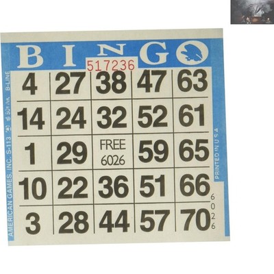 USA-Made 500 Sheet Blue Bingo Paper   Quality 4x4 Inch Cards for Fun Nights