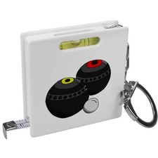 'Lawn Bowls' Keyring Tape Measure / Spirit Level Tool (KM00016325)