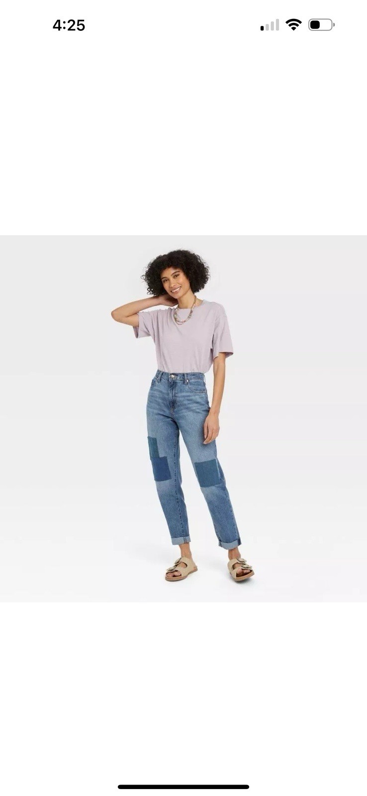 NEW Universal Thread Women's High-Rise Patch Boyf… - image 1