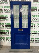1930S EDWARDIAN FRONT DOOR WOOD WOODEN BESPOKE EXTERNAL EXTERIOR USED TIMBER OLD