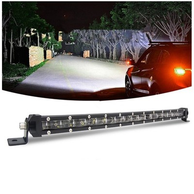 Single Row Slim LED Light Bar Spot Driving Car ATV UTV Waterproof 20'' 12V 24V