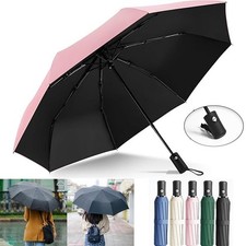 Windproof Auto Travel Umbrella - Compact UV Protection for Sun Rain Outdoor