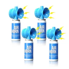 4 Pack 1.4oz Marine Boat Air Horn – Loud Portable Air Horns for Safety, Sport...