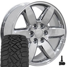 Oe Wheels Cv94 20x8.5 Chrome Wheels 27555r20 Rt Tires Tpms Set 6x139.7 31et