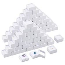 BENECREAT 70pcs White Gemstone Display Box, 1.16 x x 0.63 inches,