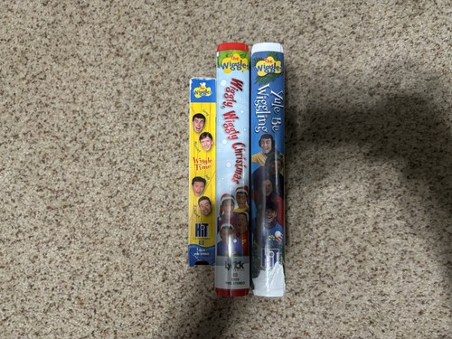 The Wiggles VHS x3 - Wiggle Time!, Wiggly Wiggly Christmas, and Yule Be Wiggling - Picture 2 of 8