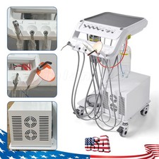 Portable Dental Delivery Unit Syringe Suction Turbine With Air Compressor USA