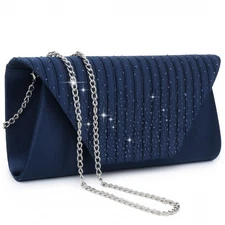 Evening Bag for Women Glitter Rhinestone Wedding Evening Purse Crystal Envelo...
