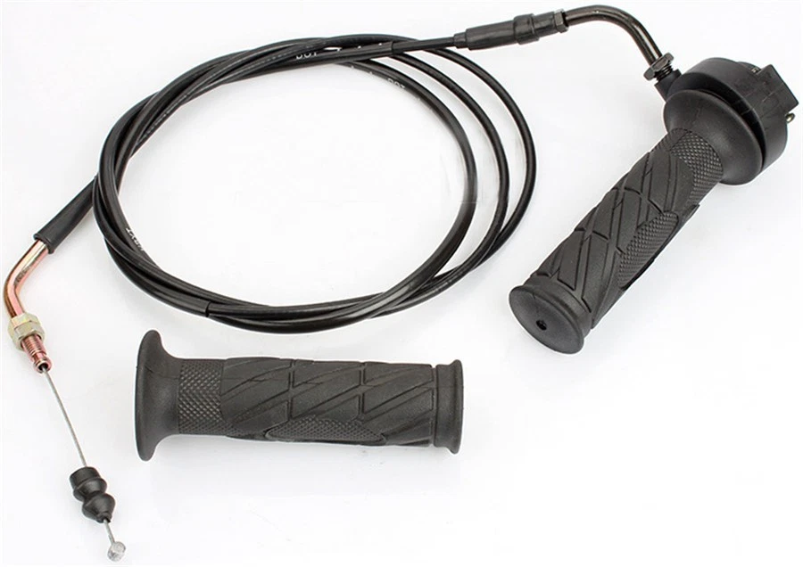 Left & Right Handle Bar Grip For Gy6 50cc 150cc Scooters Mopeds W/Throttle Cable - Image 3 of 4