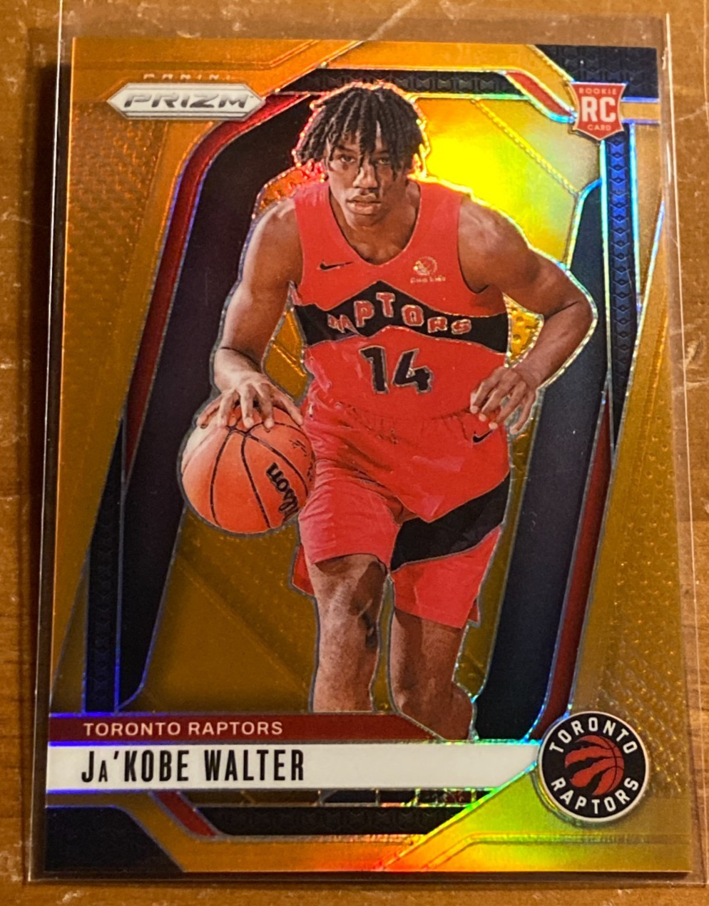 2024-25 Panini Prizm Ja'Kobe Walter Rookie RC Orange Prizm /49 #223 Raptors