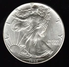 1986 American Silver Eagle~One Dollar~1 Ounce .999 Silver~BU~First Year!