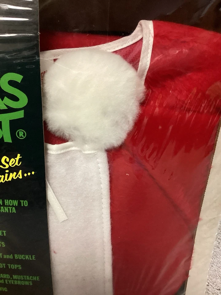 Traje de Papá Noel Terciopelo Adulto Hombre Estándar Talla 40-48 NUEVO Conjunto Completo Peluca-Barba Foto 3 de 4
