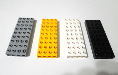 LEGO LOT OF36   1X4 MODIFIED BRICKS 4 STUDS ON 1 SIDE # 30414 (9ea  of 4 Colors)